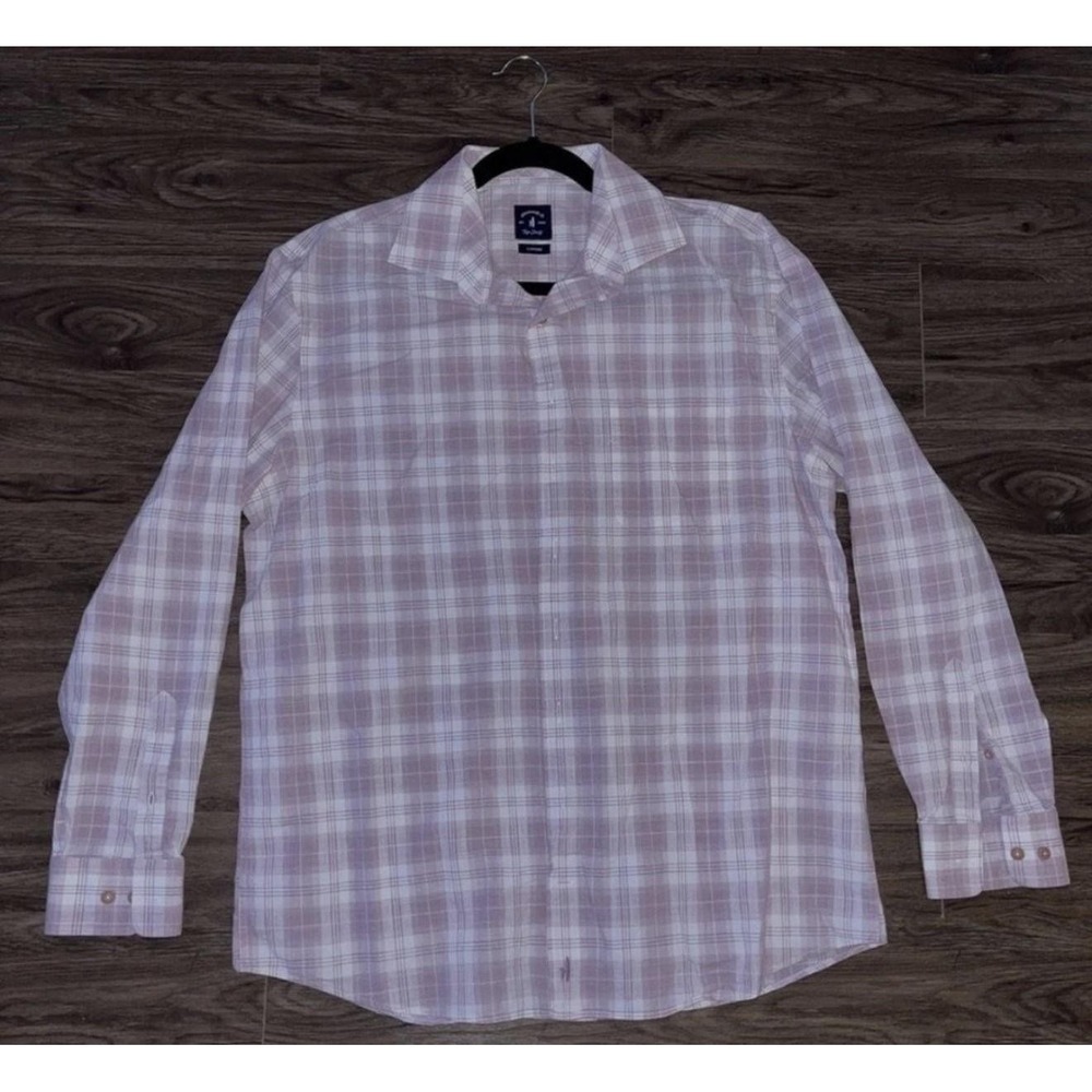 Johnnie-O Shirt Mens L Pink Plaid Top Shelf Long Sleeve Button Up Casual Woven